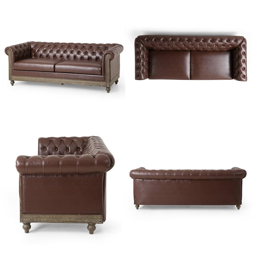 Amazon.com: Merax PU Chesterfield Sofa, Retro Style